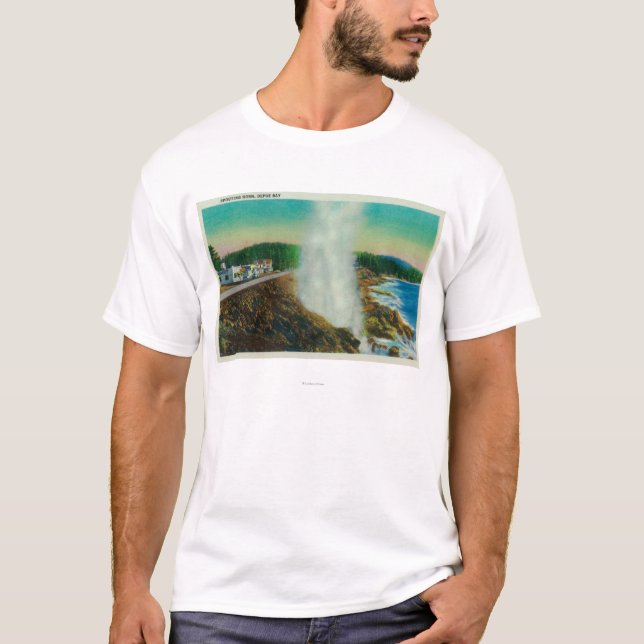 Spouting Horn in Depoe Bay, Oregon T-Shirt (Front)