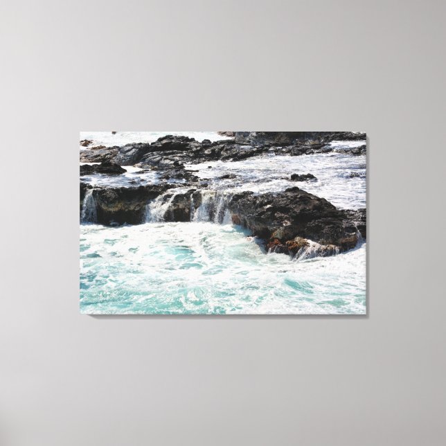 Spouting Horn in Kauai, Hawaii Canvas Print (Front)