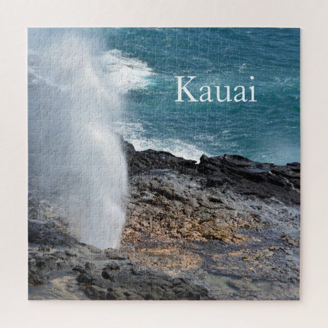Spouting Horn in Kauai, Hawaii Jigsaw Puzzle (Vertical)