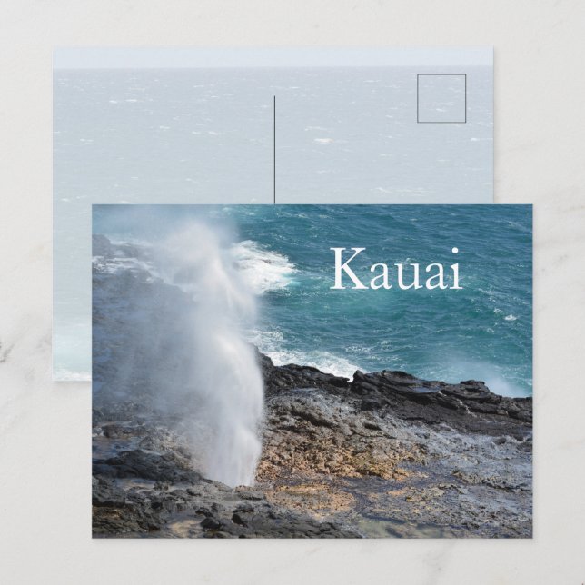 Spouting Horn in Kauai, Hawaii Postcard (Front/Back)