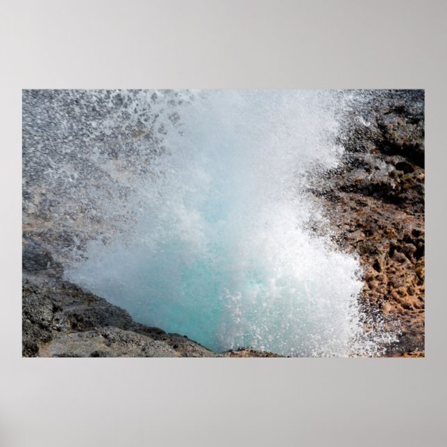 Spouting Horn Kauai, Hawaii Poster (Front)