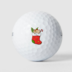 Sppoky halloween cat stocking golf balls