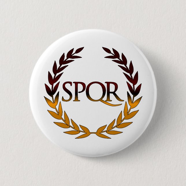 SPQR 6 CM ROUND BADGE (Front)