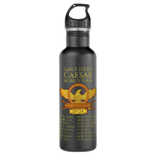 SPQR Ancient Rome Julius Caesar World Tour Roman H 710 Ml Water Bottle