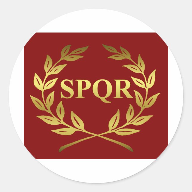 SPQR CLASSIC ROUND STICKER (Front)