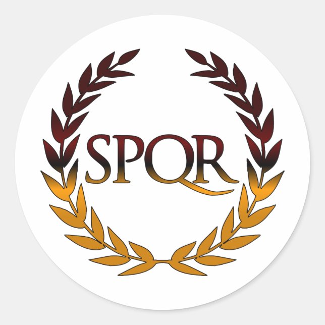 SPQR CLASSIC ROUND STICKER (Front)