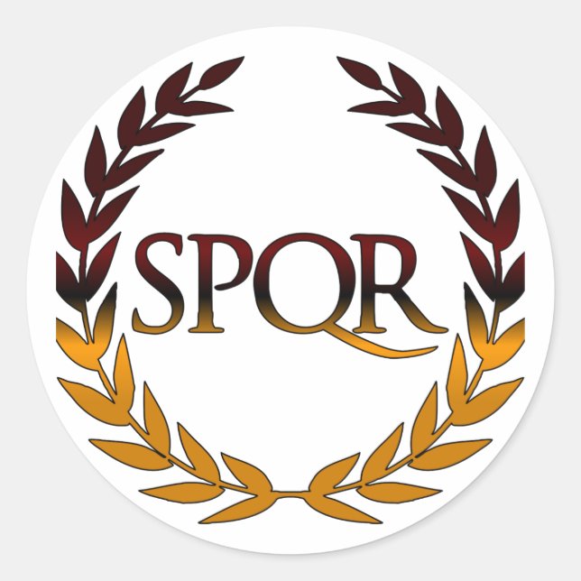 SPQR CLASSIC ROUND STICKER (Front)