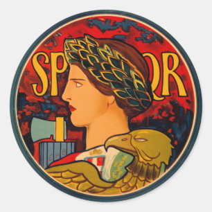 SPQR Italian Emblem Classic Round Sticker