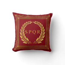 SPQR Laurel Throw Pillow