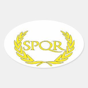 SPQR Roma Oval Sticker