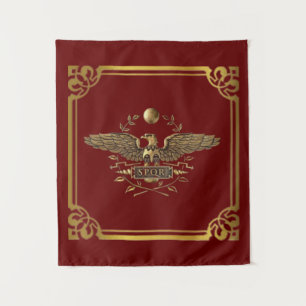 SPQR Roman Crest Tapestry