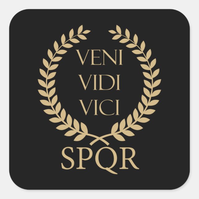 SPQR: Veni, Vidi, Vici Square Sticker (Front)