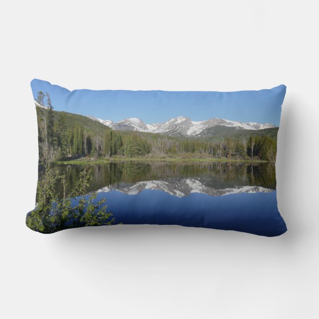 Sprague Lake I at Rocky Mountain National Park Lumbar Cushion (Front)