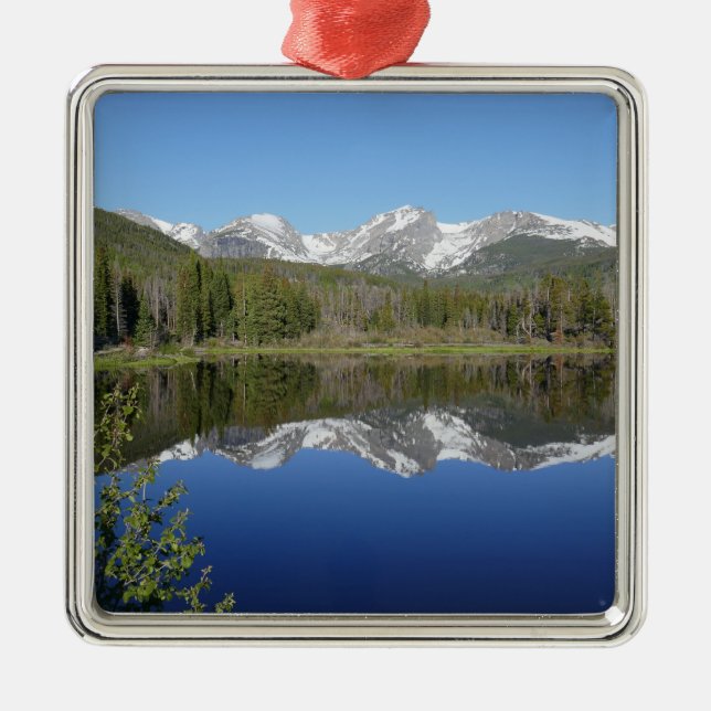 Sprague Lake I at Rocky Mountain National Park Metal Tree Decoration (Front)