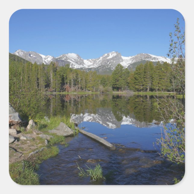 Sprague Lake II at Rocky Mountain National Park Square Sticker (Front)