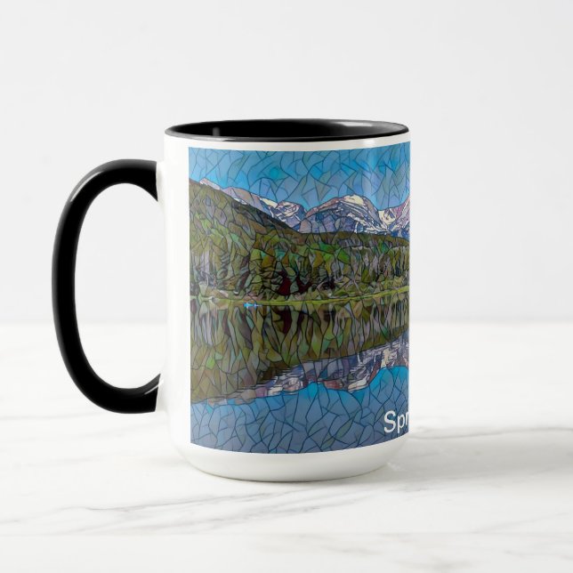 Sprague Lake in Rocky Mountain National Park Mug (Left)