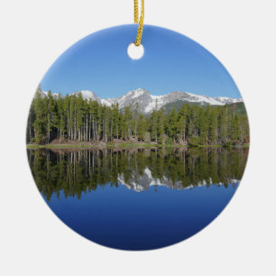 Sprague Lake Reflection Ceramic Tree Decoration