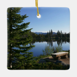 Sprague Lake View Ceramic Ornament