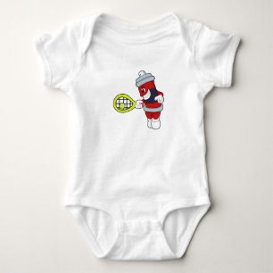 Spray at Tennis with Tennis racket Baby Bodysuit