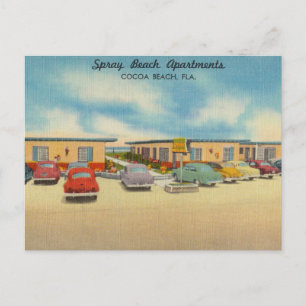 Spray Beach Apartments, Cocoa Beach, Florida Postcard