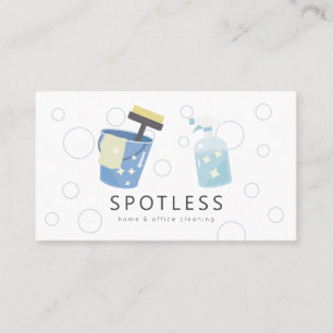 Spray Bottle & Bucket Cleaning Service Maid Busine Business Card