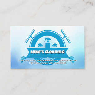 Spray Bottle Squeegee Business Card