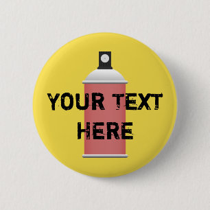 Spray can 6 cm round badge