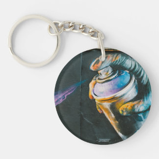 Spray can graffiti art mural key ring