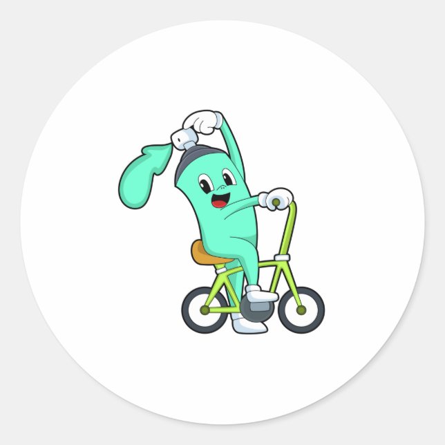 Spray can with Bicycle Classic Round Sticker (Front)