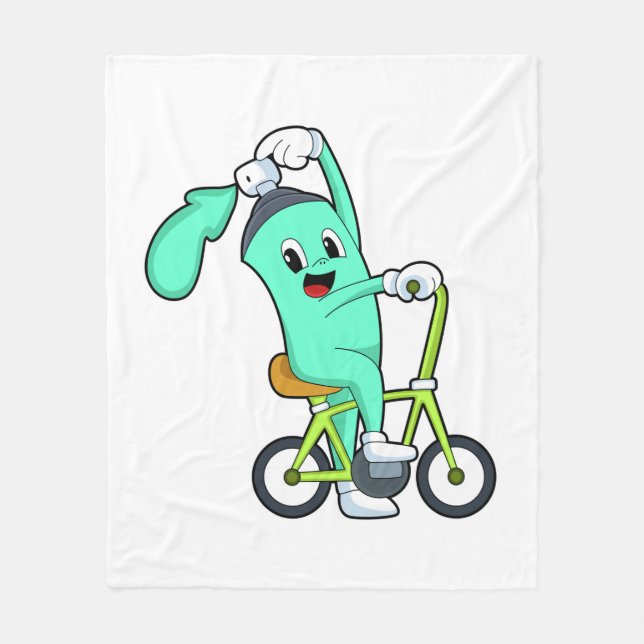 Spray can with Bicycle Fleece Blanket (Front)