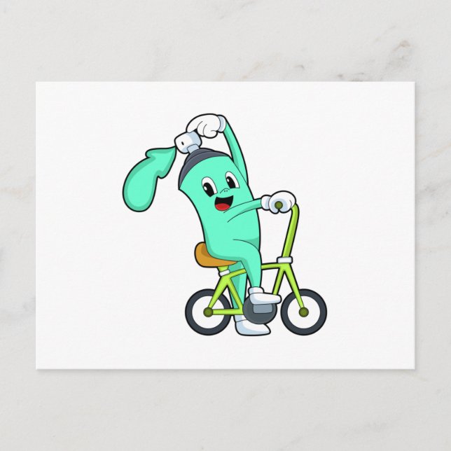 Spray can with Bicycle Postcard (Front)