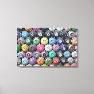 Spray cans canvas print
