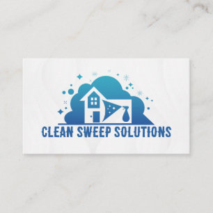 Spray Clean Home Logo   House Maid Business Card