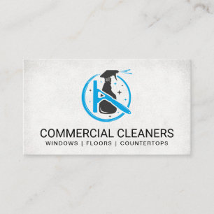 Spray Cleaning Squeegee Cleaners Business Card