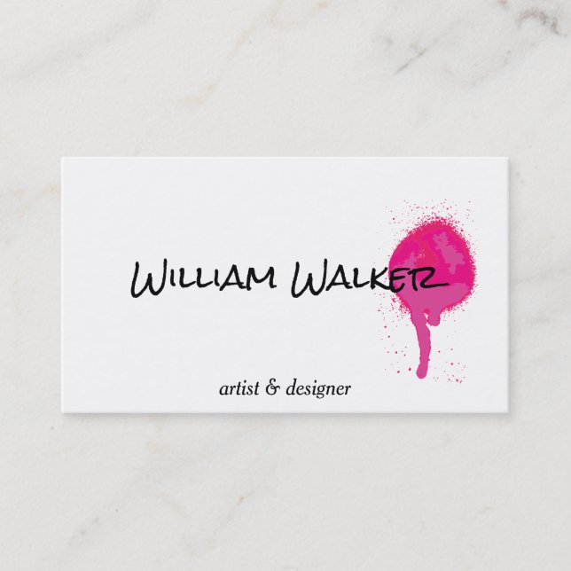 Spray | Expressive II (hot pink) Business Card (Front)
