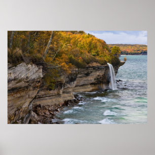 Spray Falls Autumn Colours Poster