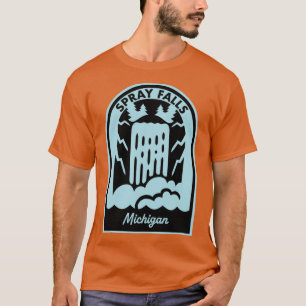 Spray Falls Michigan Oversized T-Shirt