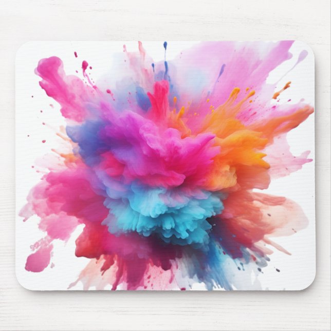 Spray of Colour Mouse Mat (Front)