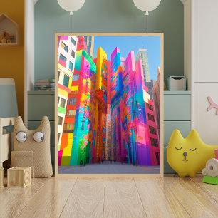 Spray of Creativity: Colourful Graffiti Kids Room  Poster