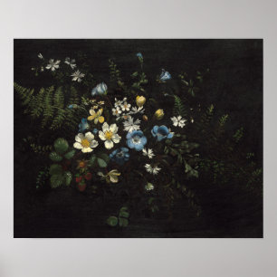 Spray of Flowers and Ferns by Titian Ramsay Peale Poster