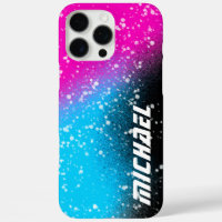 Spray Paint Black Pink and Blue Name