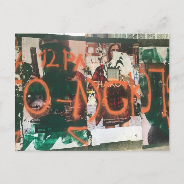 Spray Paint Graffiti Midtown Manhattan NYC Photo Postcard (Front)