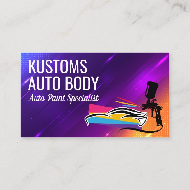 Spray Paint Gun | Auto Services Business Card (Front)