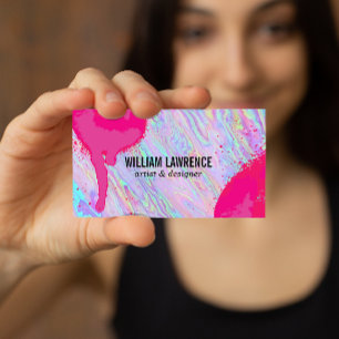 Spray Paint   Iridescent Liquid Business Card