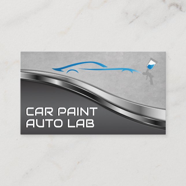 Spray Paint Logo | Auto Body Garage Business Card (Front)