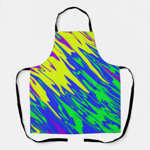 Spray Paint Mardi Gras Blue Apron