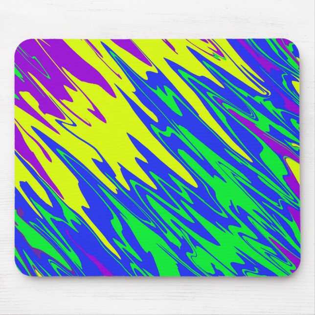 Spray Paint Mardi Gras Blue Mouse Mat (Front)