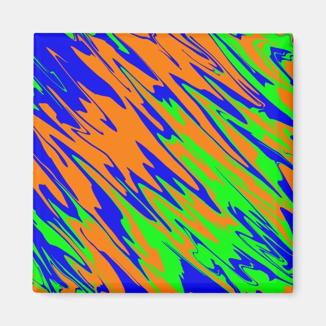 Spray Paint Orange Blue Lime Magnet (Front)