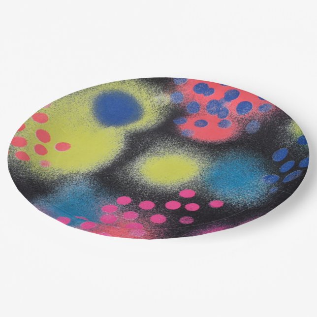 Spray Paint Paper Plate (Angled)