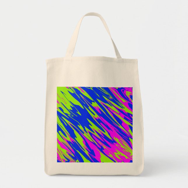 Spray Paint Pink Lime Blue Tote Bag (Front)
